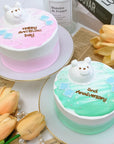 くまちゃんアイス クリームソーダ風センイルケーキ