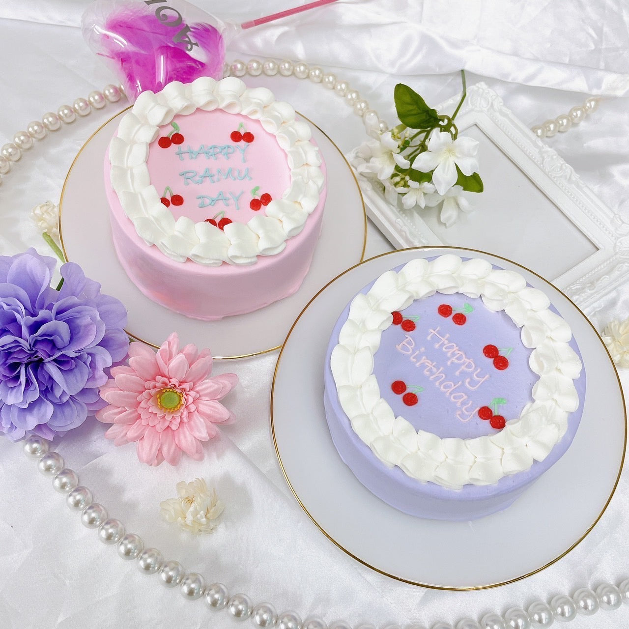 さくらんぼフリルセンイルケーキ