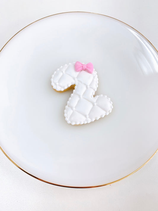 キルティング数字アイシングクッキー