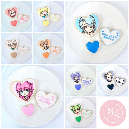 ハート型イラストアイシングクッキーセット