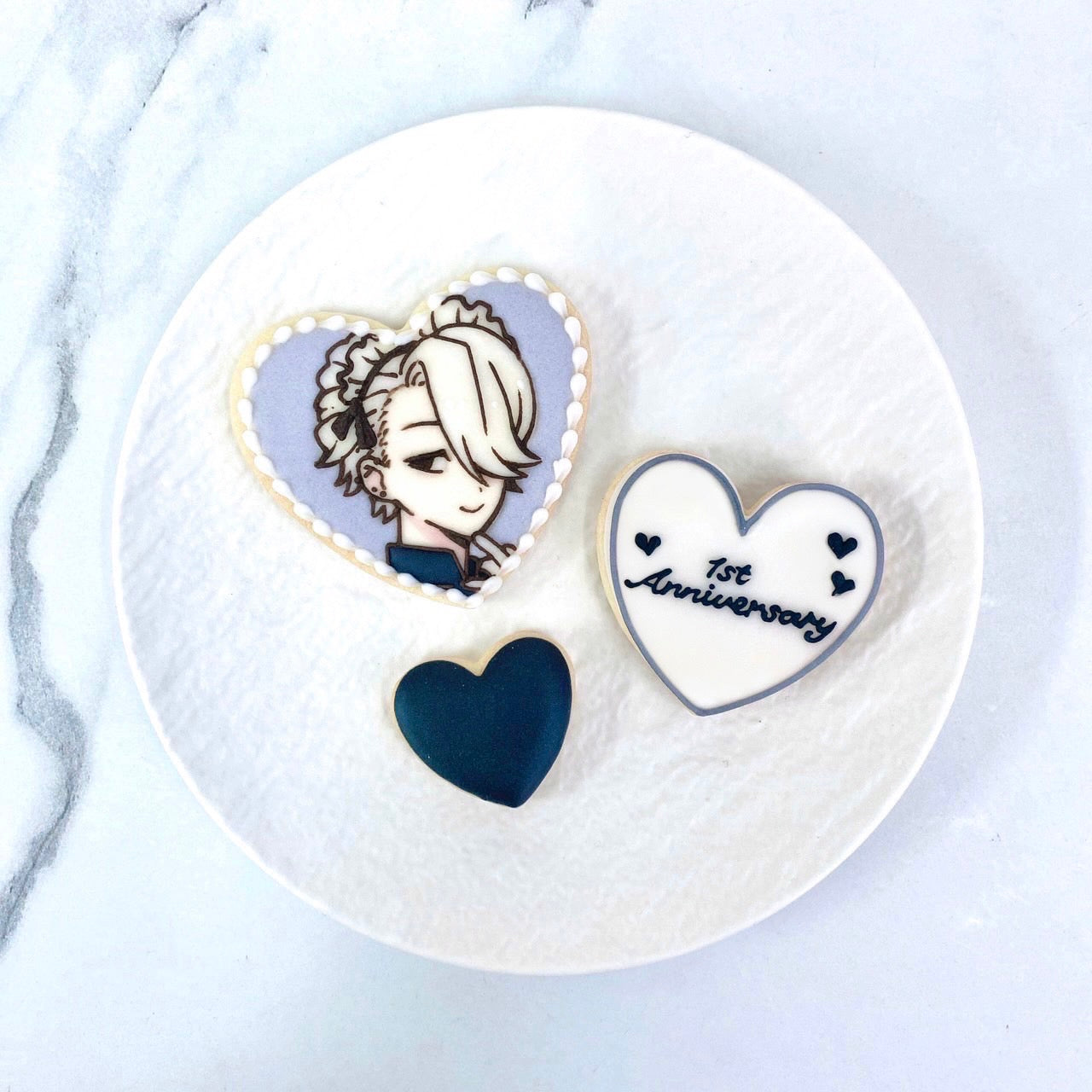 ハート型イラストアイシングクッキーセット