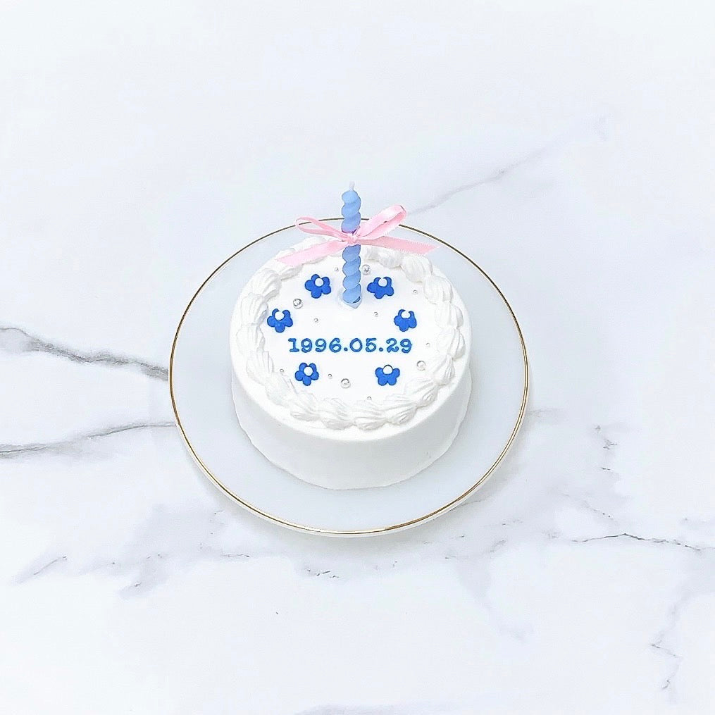 \お花柄/リボンキャンドル付き✧フラワーケーキ