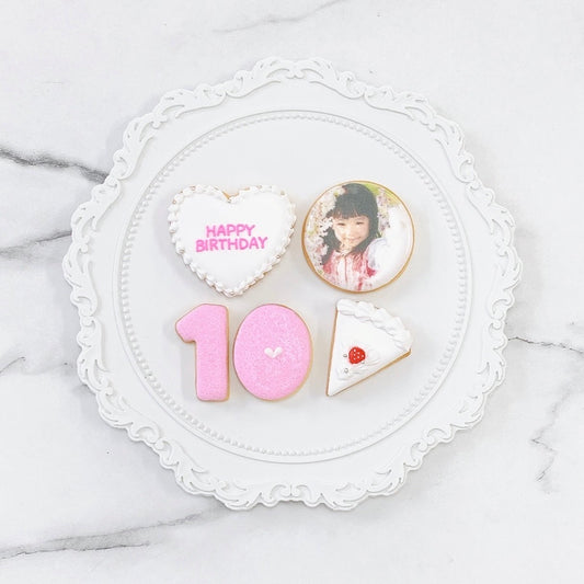 いちごケーキアイシングクッキーセット(プリントクッキー付き)