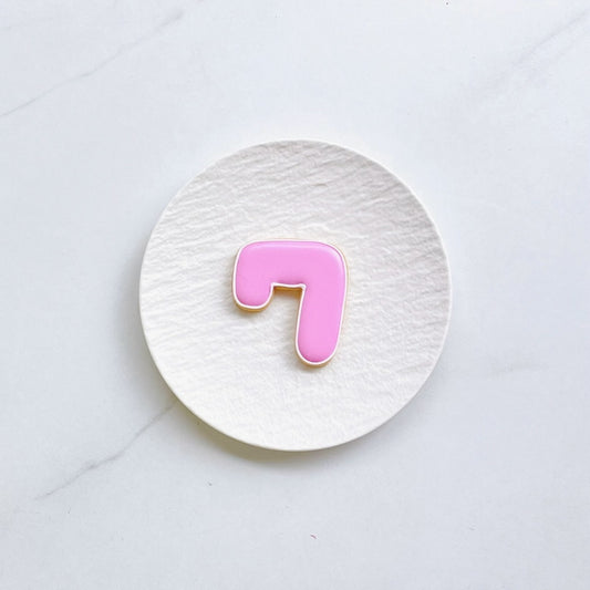 線囲みシンプル数字アイシングクッキー