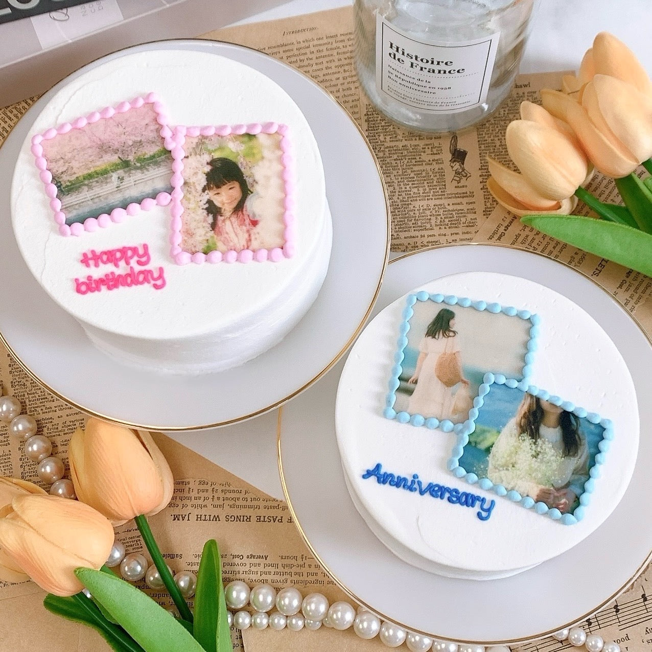 コラージュ写真ケーキ