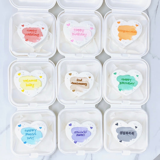 ペイントハートランチボックスケーキ