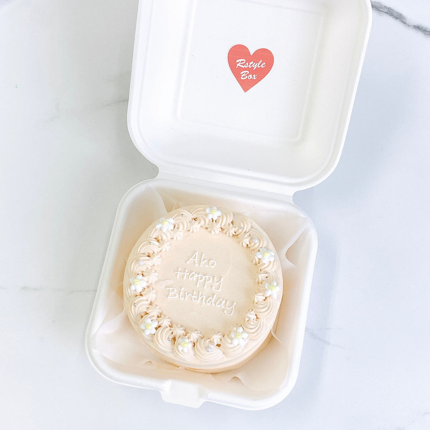 プチフラワーランチボックスケーキ