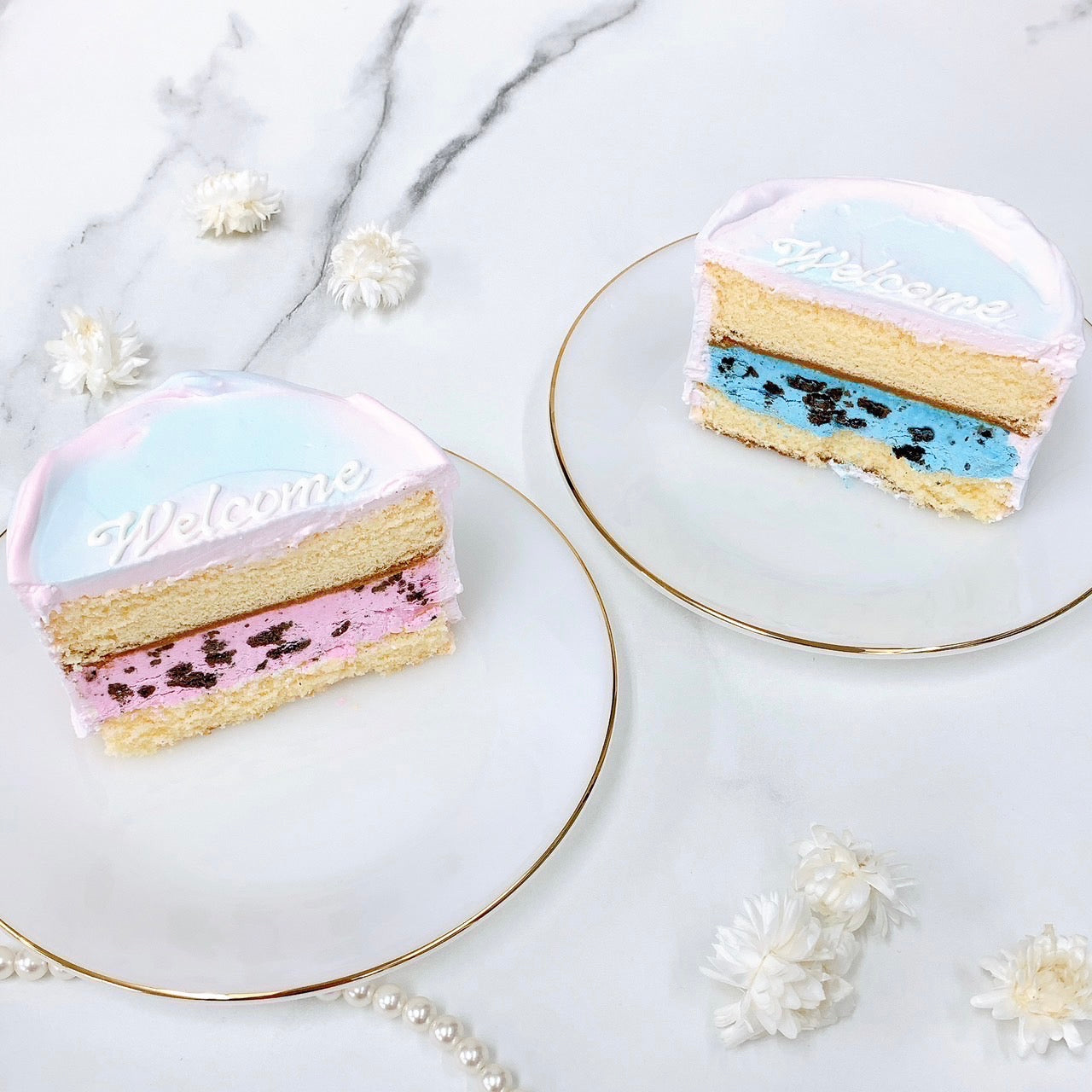 ジェンダーリビールランチボックスケーキ