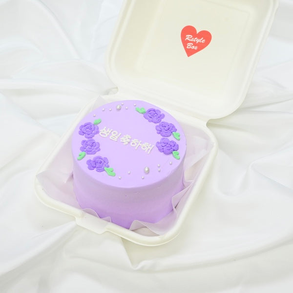 薔薇デザインランチボックスケーキ
