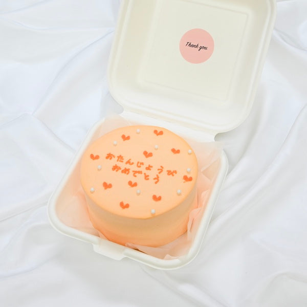 パールプチハートランチボックスケーキ