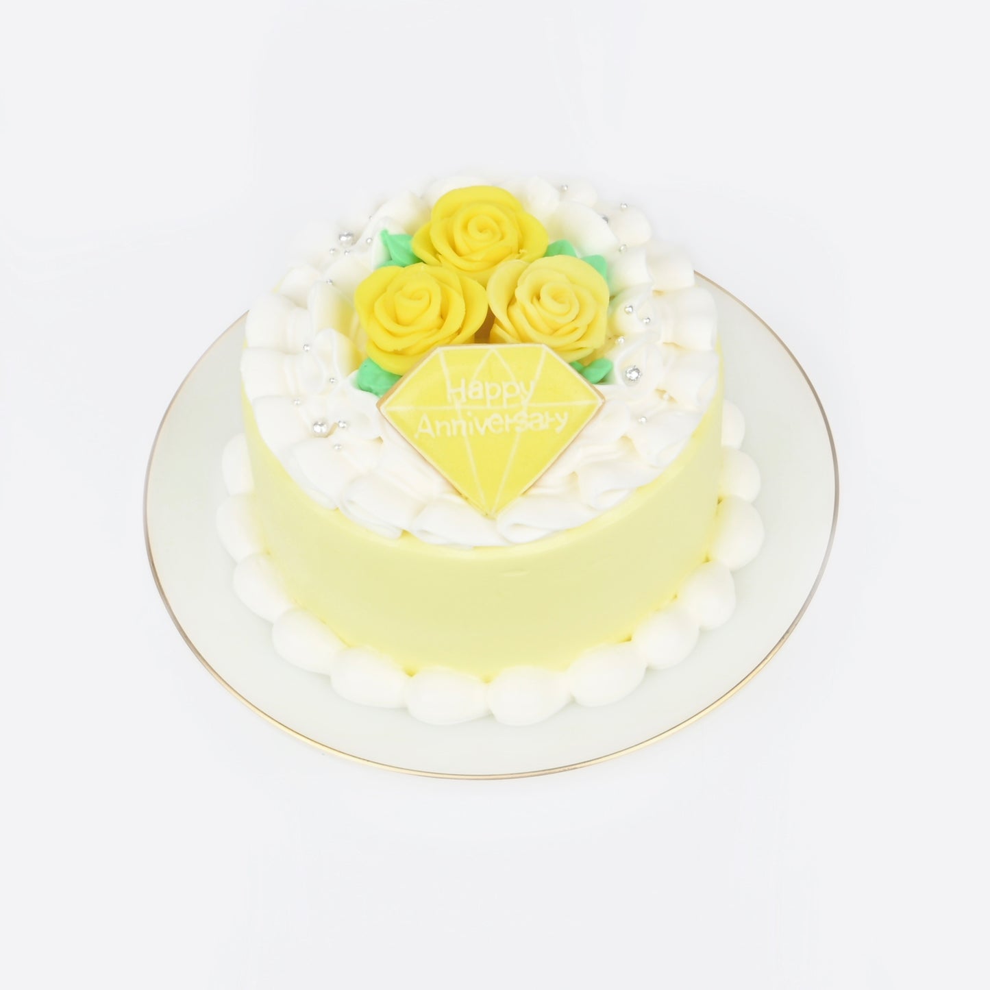 ダイヤプレート&薔薇ケーキ