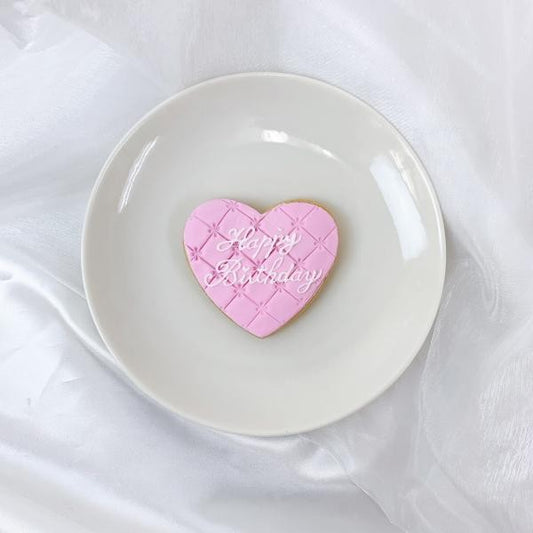 キルティング風バースデープレートクッキー