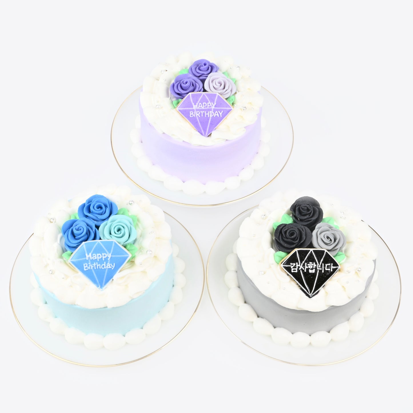 ダイヤプレート&薔薇ケーキ