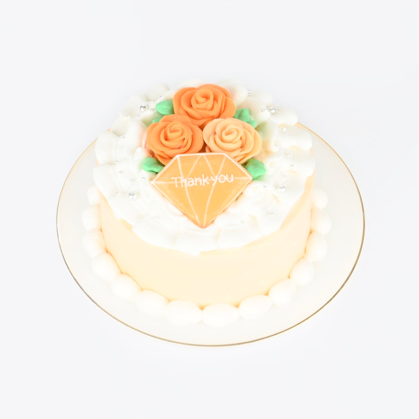 ダイヤプレート&薔薇ケーキ