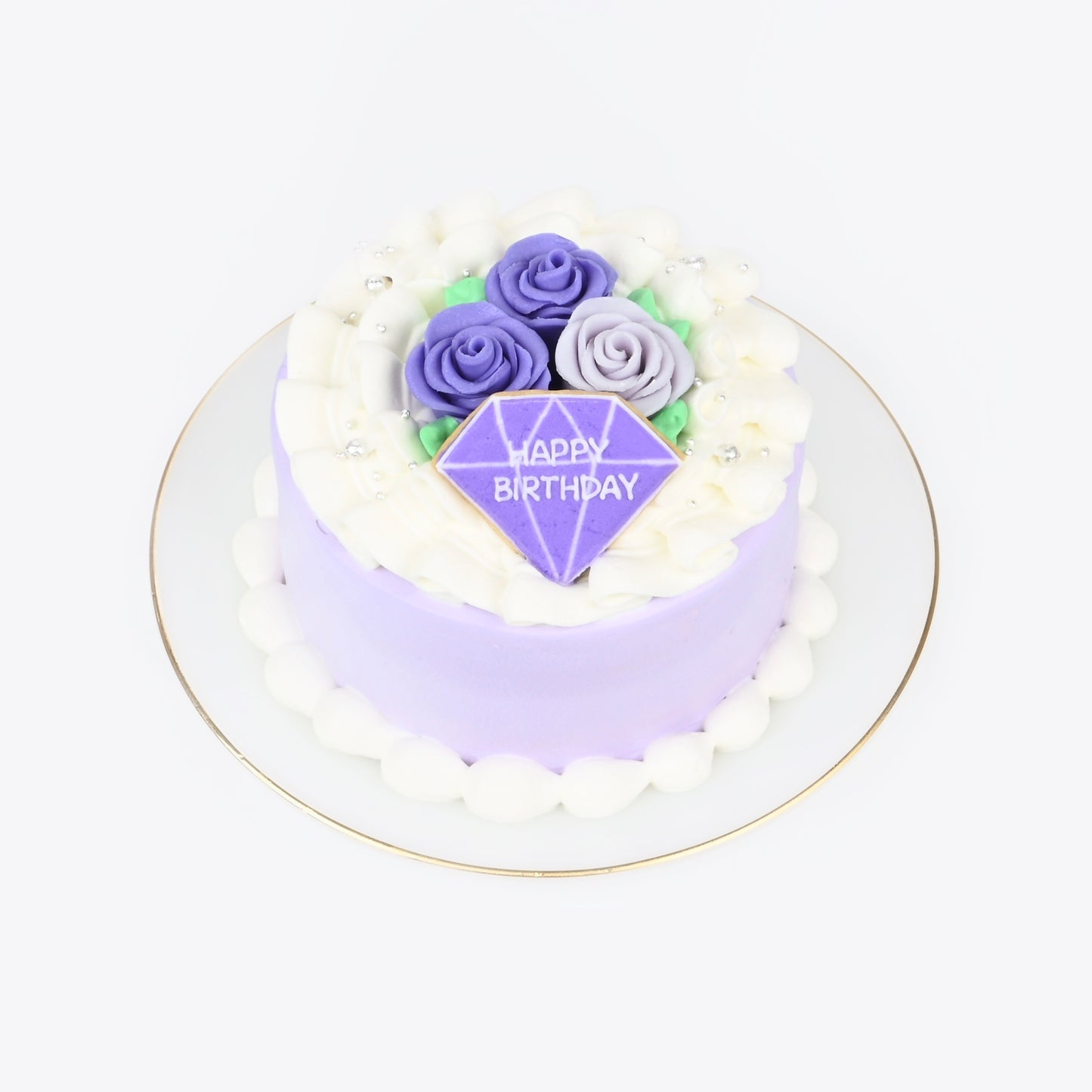 ダイヤプレート&薔薇ケーキ