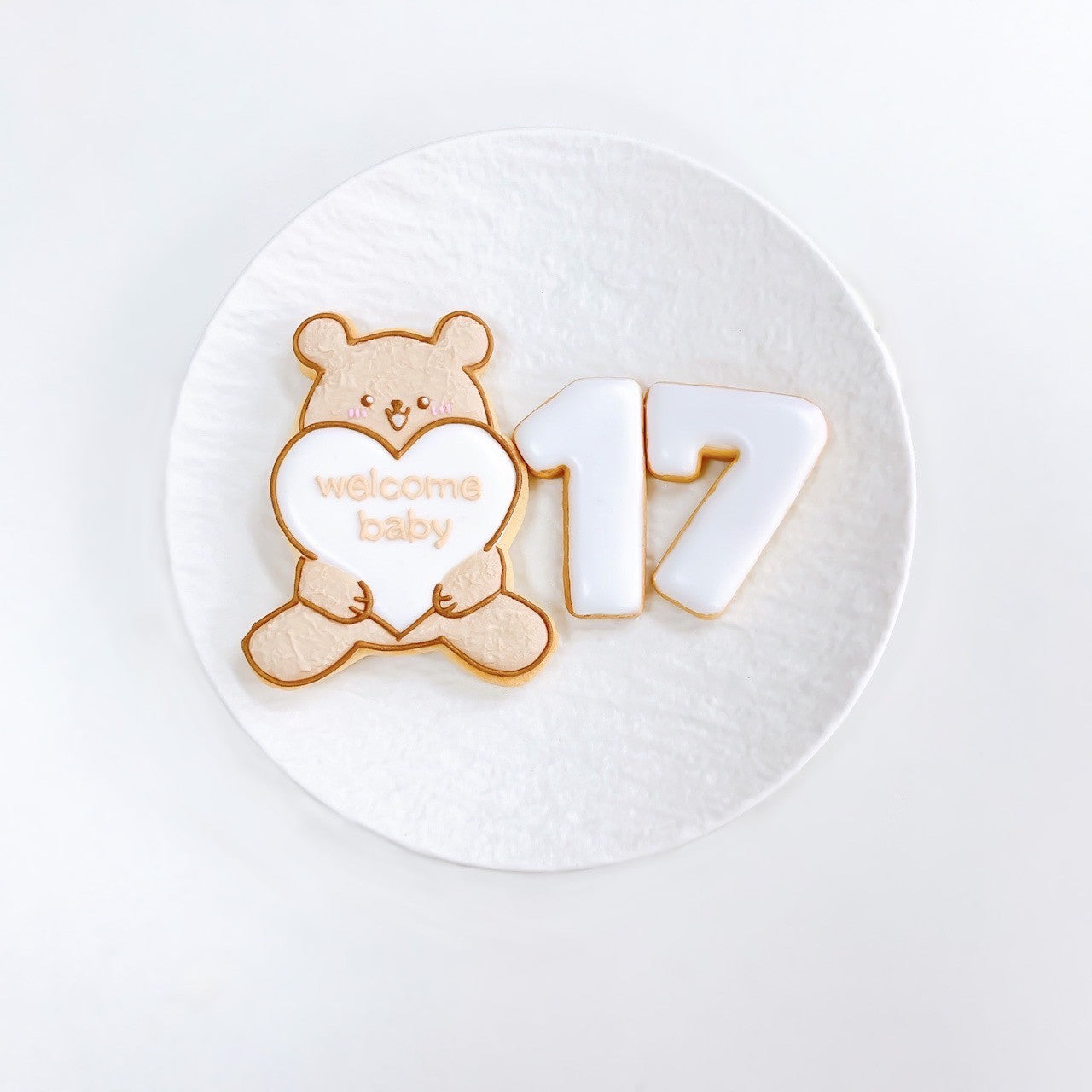 モコモコくまちゃんプレート&数字クッキーセット