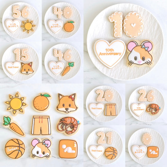 〈 オレンジ推しさんへ❤︎ 〉絵文字アイシングクッキーセット