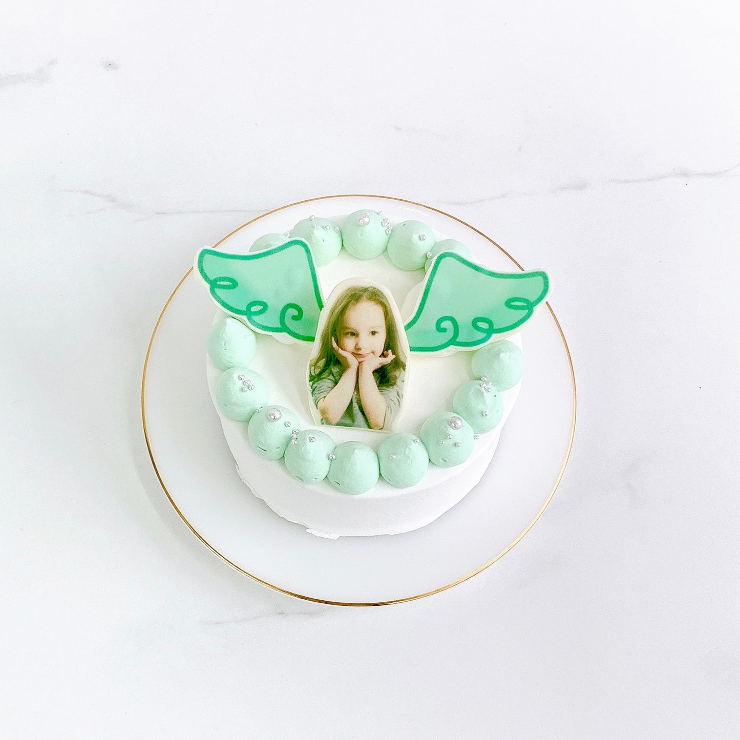天使の羽プリントケーキ
