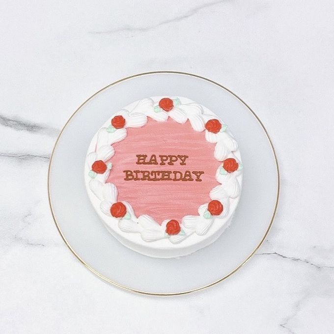 【カラバリ9色】まんなかカラーのローズセンイルケーキ