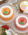 【カラバリ9色】おはなモチーフともこもこクリームのセンイルケーキ