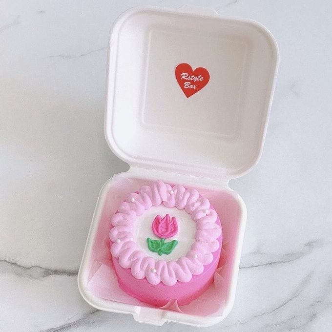 【カラバリ9色】ランチボックス入りおはなモチーフのセンイルケーキ