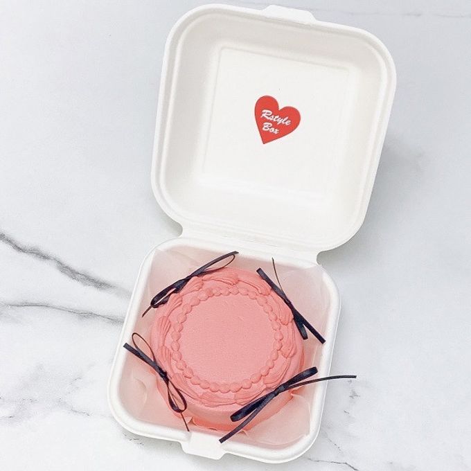 【カラバリ9色】ランチボックス入りパステルリボンケーキ