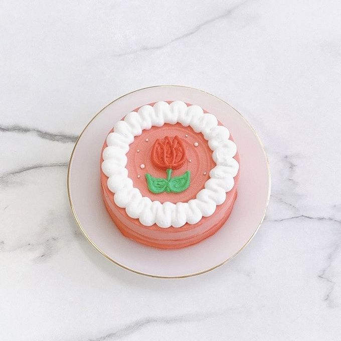 【カラバリ9色】おはなモチーフともこもこクリームのセンイルケーキ