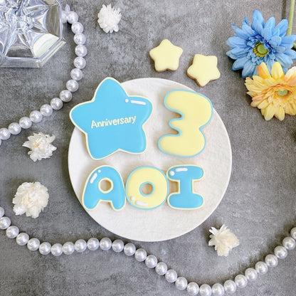 2色選べるツインカラーアイシングクッキーセット（星）