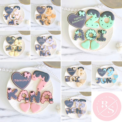 ダークカラーアイシングクッキーセット