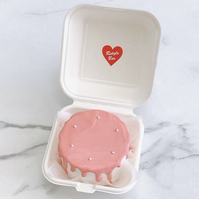 【カラバリ9色】ランチボックス入りシンプル大人なパステルケーキ