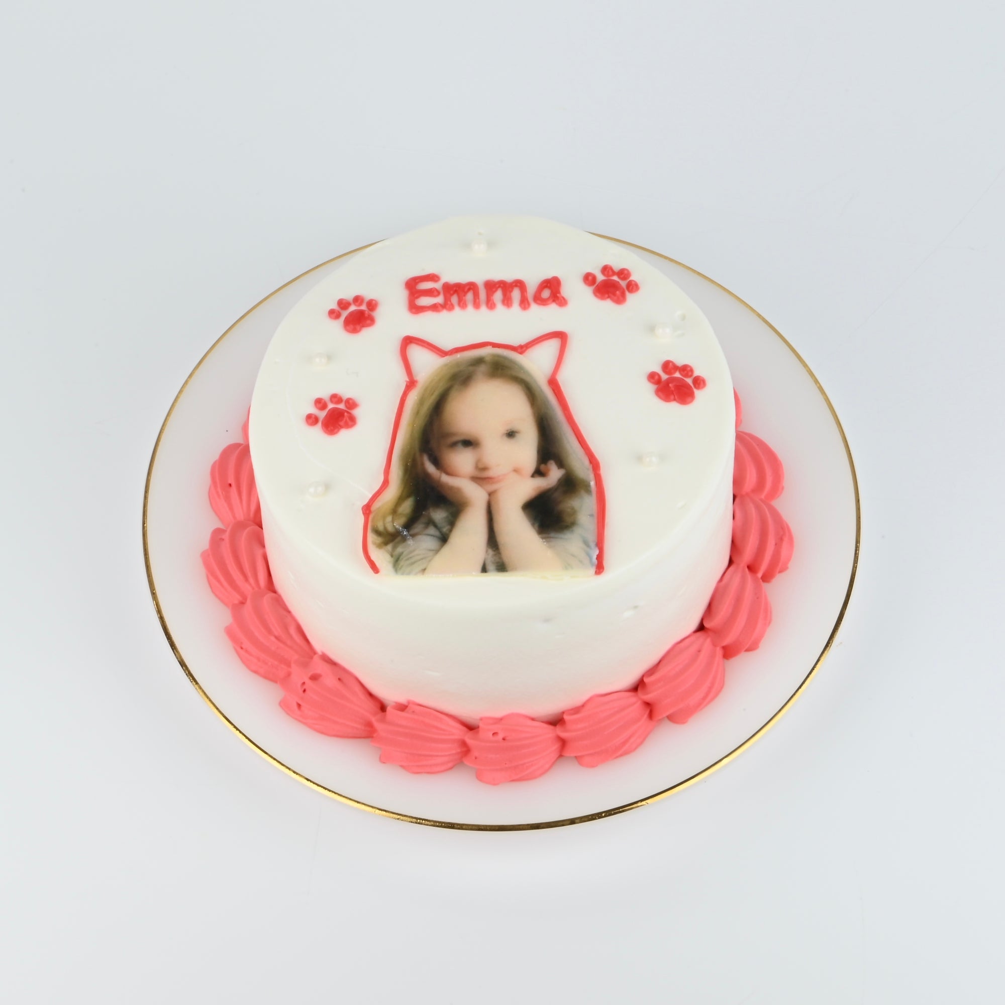 ねこ耳センイル写真ケーキ