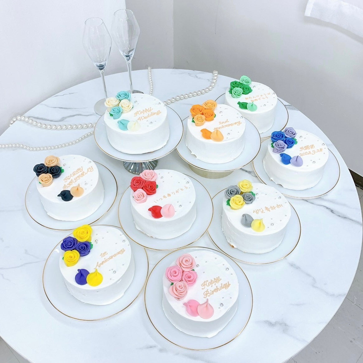 選べる2色の薔薇ケーキ