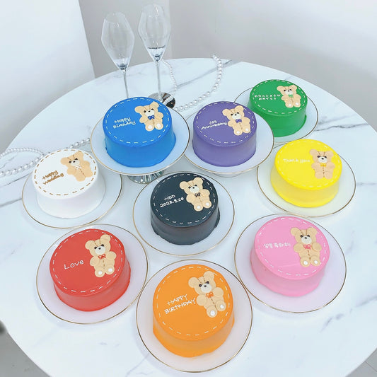 テディベアのセンイルケーキ