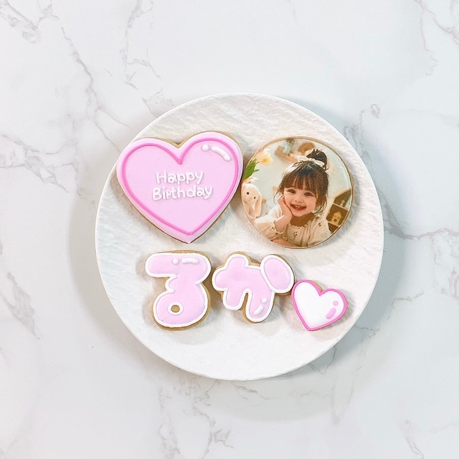 お名前＆プリントクッキーSET《 ひらがな｜アイシングクッキー｜お好きな写真で 》