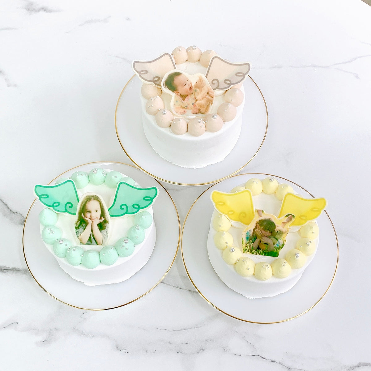 天使の羽プリントケーキ