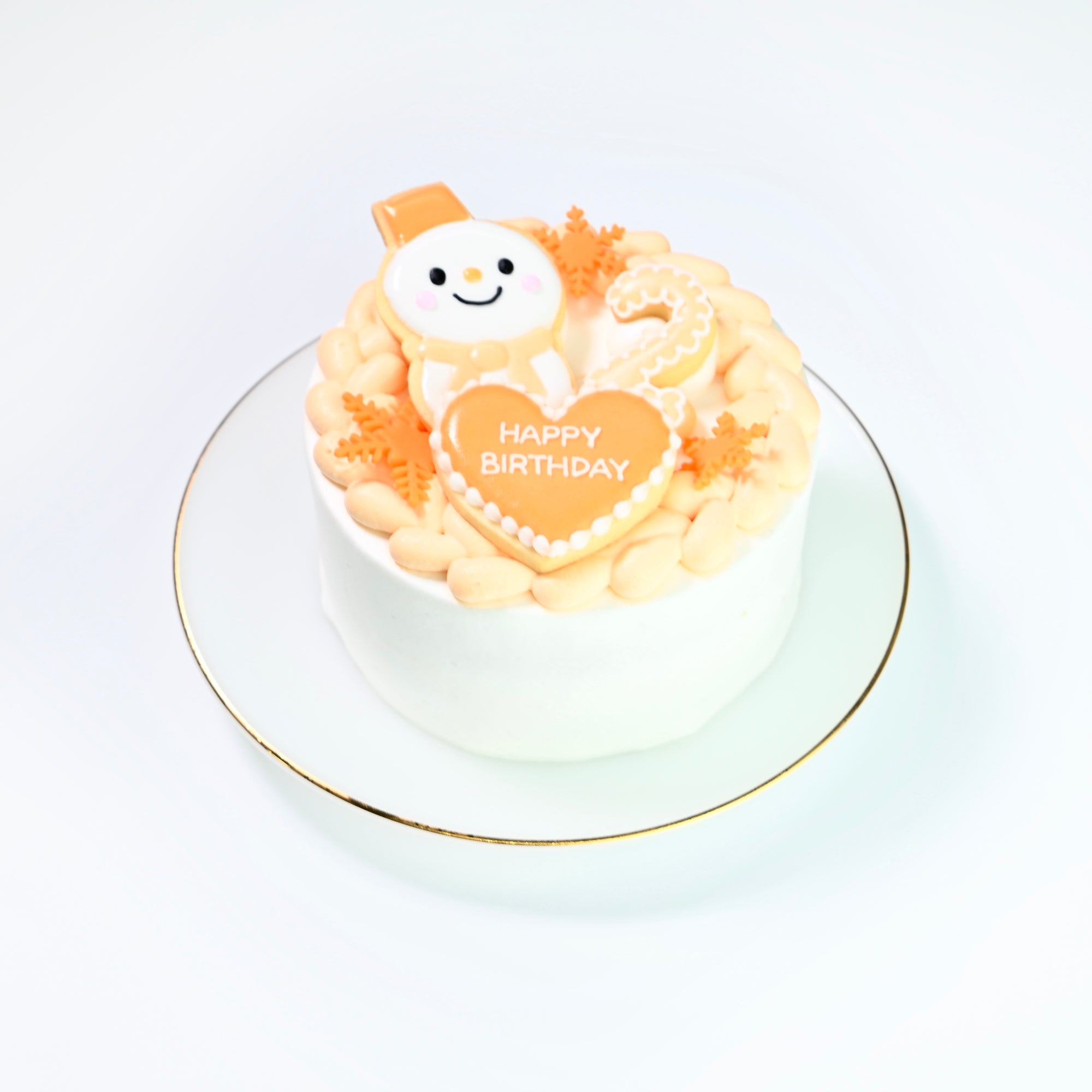 スノーマンケーキ