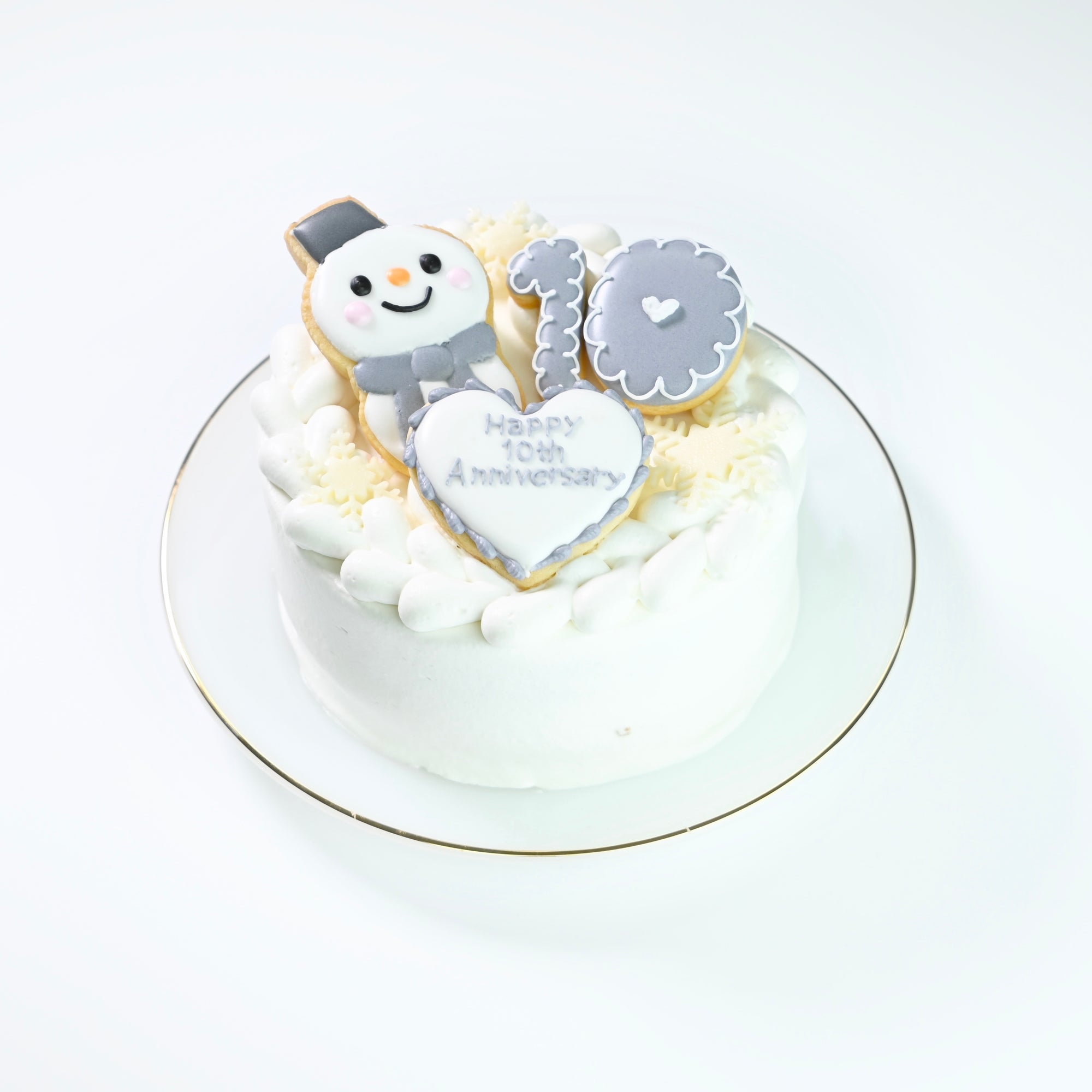 スノーマンケーキ