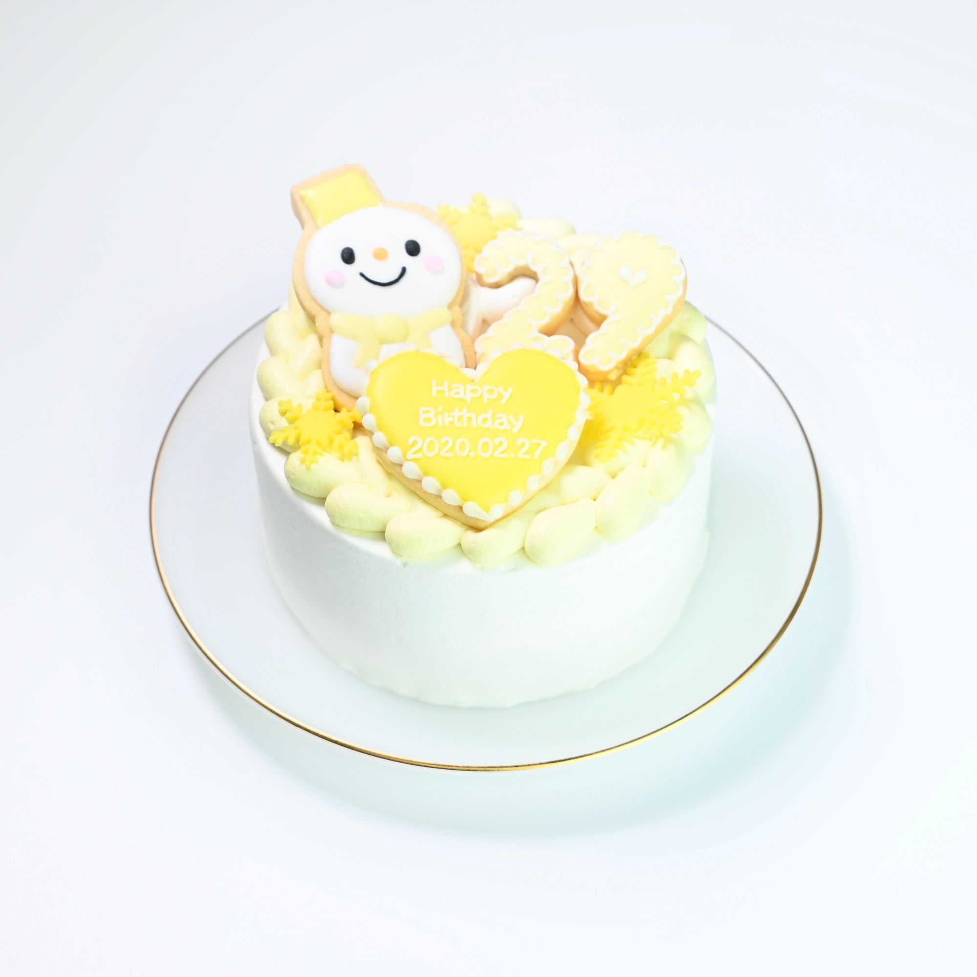 スノーマンケーキ