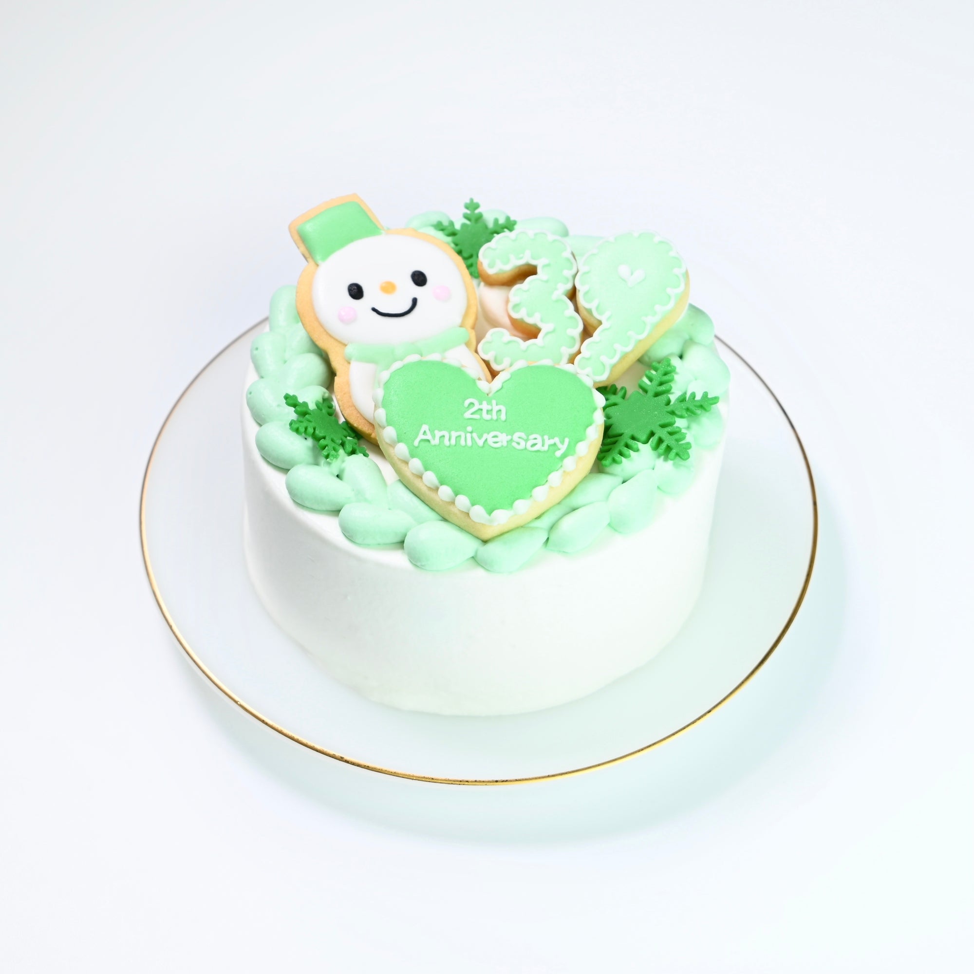 スノーマンケーキ