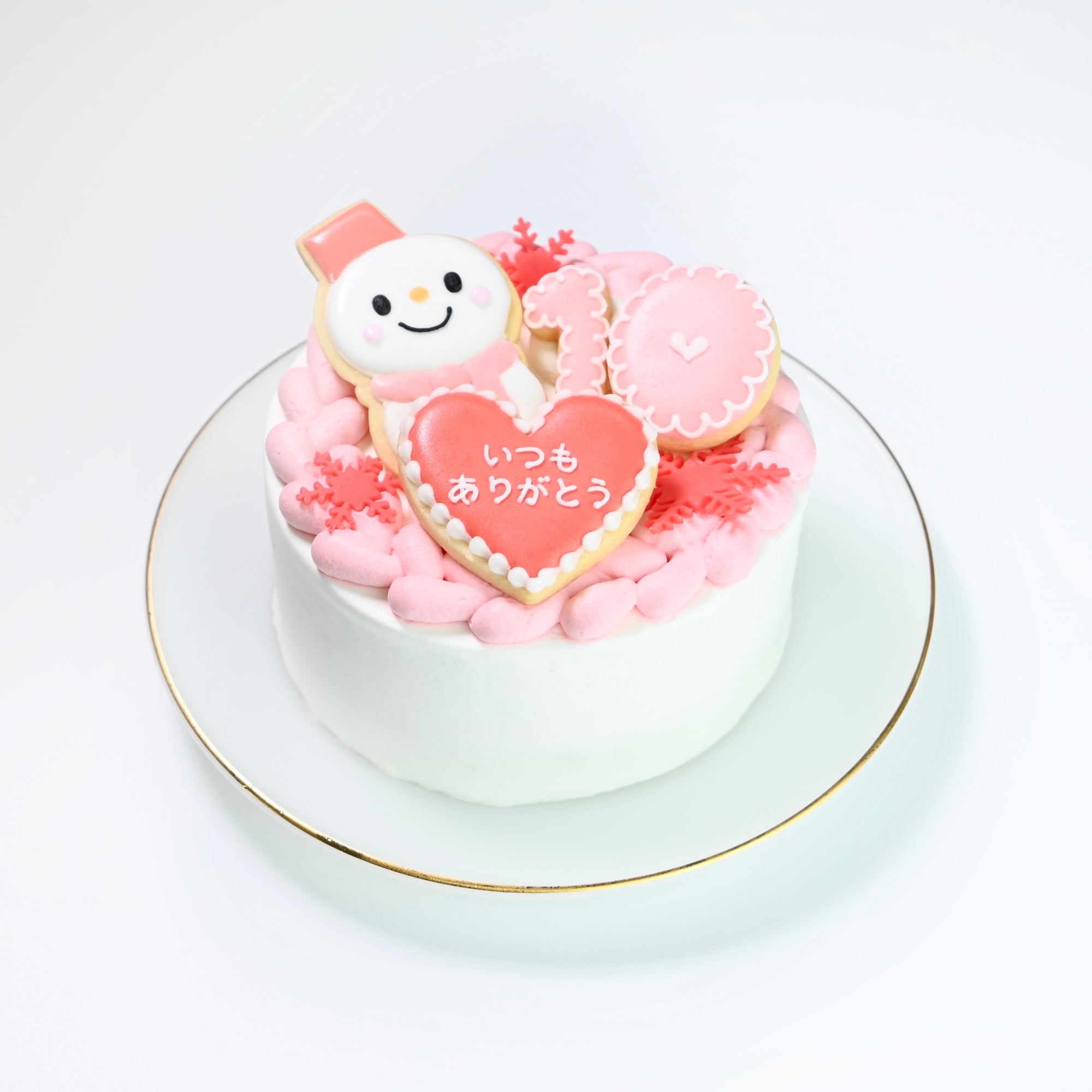 スノーマンケーキ