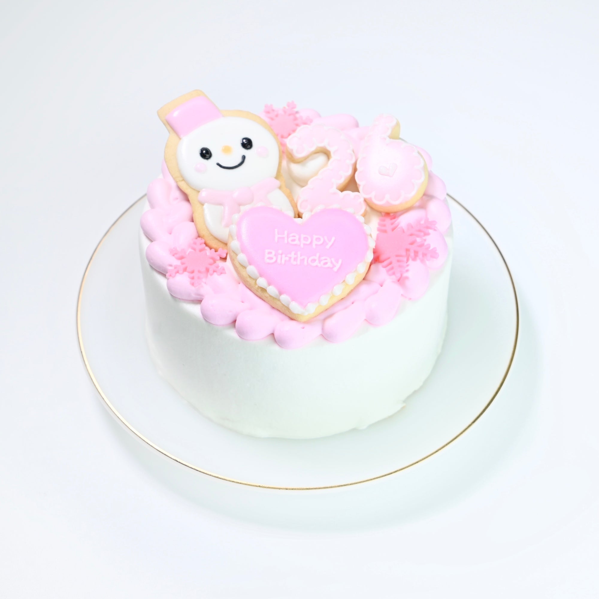 スノーマンケーキ