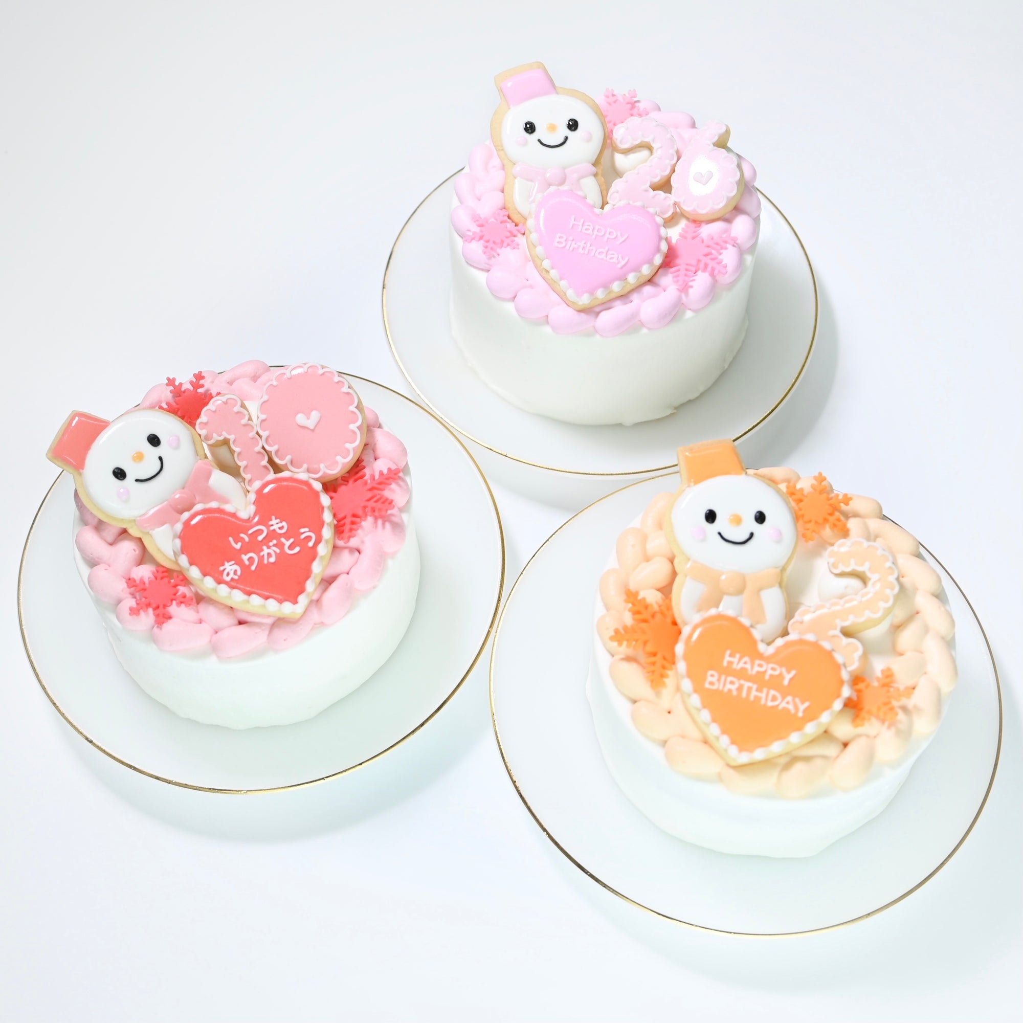 スノーマンケーキ