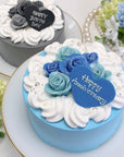 キラキラ薔薇ケーキ