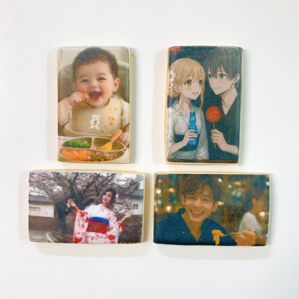 世界にひとつだけのプリントクッキー｜お好きなお写真をプリントします｜オーダーメイド｜個包装でお届け｜1枚から注文OK！