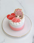 ［3号ケーキ］手書きクッキー付き 小さめセミオーダーケーキ