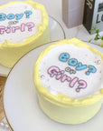 ［ジェンダーリビール］レタリングセンイルケーキ《 性別発表｜妊娠｜赤ちゃん｜センイルケーキ｜ウェルカムケーキ 》