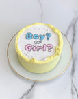 ［ジェンダーリビール］レタリングセンイルケーキ《 性別発表｜妊娠｜赤ちゃん｜センイルケーキ｜ウェルカムケーキ 》