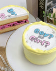 ［ジェンダーリビール］レタリングセンイルケーキ《 性別発表｜妊娠｜赤ちゃん｜センイルケーキ｜ウェルカムケーキ 》