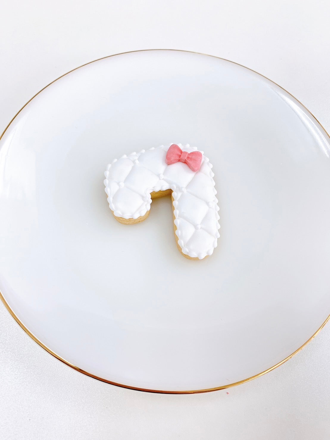 キルティング数字アイシングクッキー