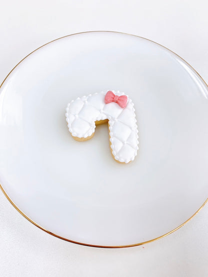 キルティング数字アイシングクッキー